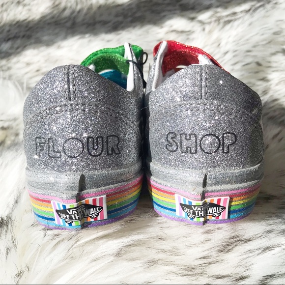 VANS OLD SKOOL V FLOUR SHOP SILVER RAINBOW Glitter - Picture 4 of 7